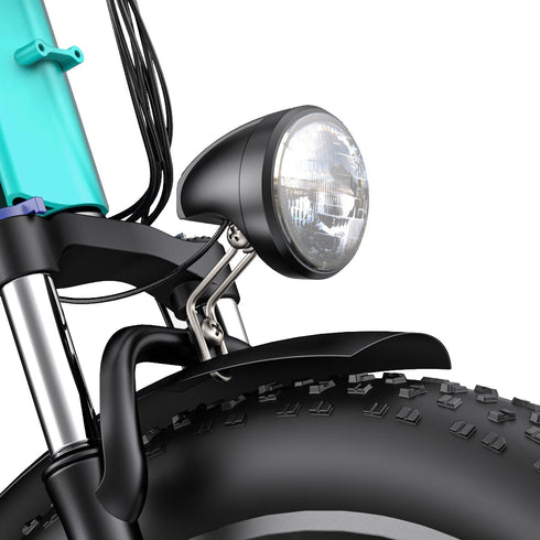 Bicicleta eléctrica con neumáticos anchos y doble suspensión